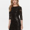 Kontatto Коктейлна рокля BO350 Черен Slim Fit за Жени цена