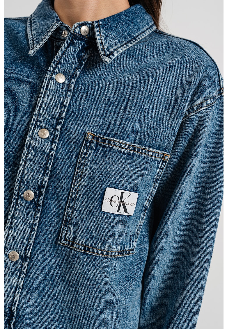 Късо дънково пке тип риза CALVIN KLEIN JEANS