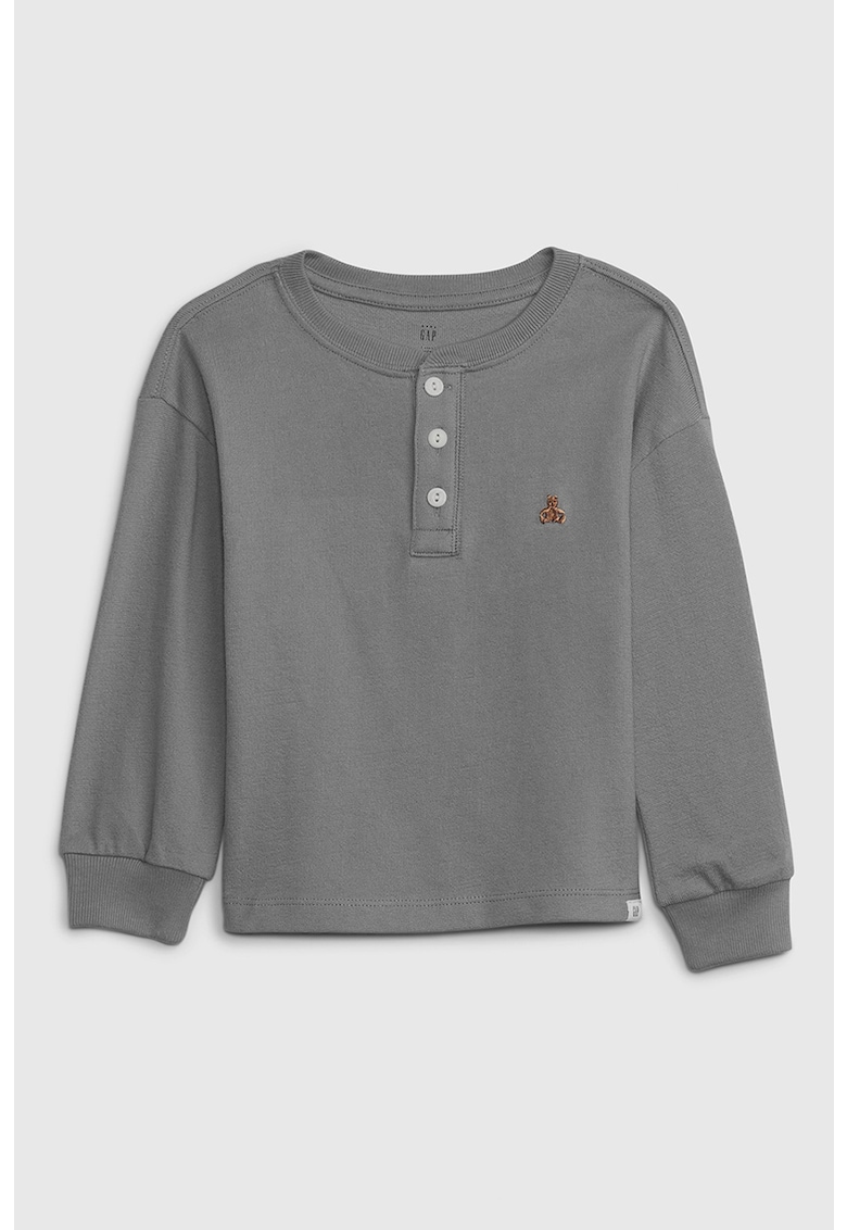 Памучна блуза тип Henley GAP