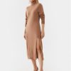 MICHAEL Michael Kors Плетена рокля MU2813ECSN Бежов Regular Fit за Жени цена