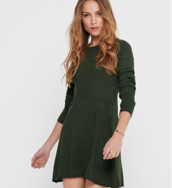 ONLY Плетена рокля 15185761 Зелен Regular Fit за Жени цена