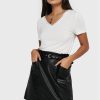 ONLY Пола от имитация на кожа Heidi 15229099 Черен Regular Fit за Жени цена