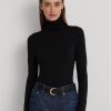 Lauren Ralph Lauren Поло 200810393001 Черен Slim Fit за Жени цена