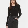 Calvin Klein Jeans Пуловер Variegated J20J223233 Черен Slim Fit за Жени цена