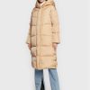 Add Пухено яке 6AW008 Бежов Regular Fit за Жени цена