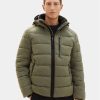 Tom Tailor Пухено яке 1037342 Зелен Regular Fit за Мъже цена