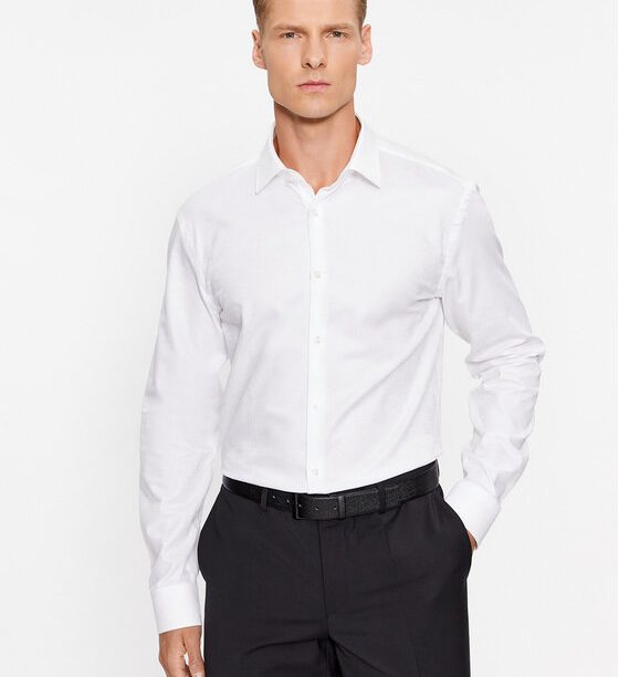 Hugo Риза Kenno 50500965 Бял Slim Fit за Мъже цена