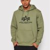 Alpha Industries Суитшърт Basic 178312 Зелен Regular Fit за Мъже цена