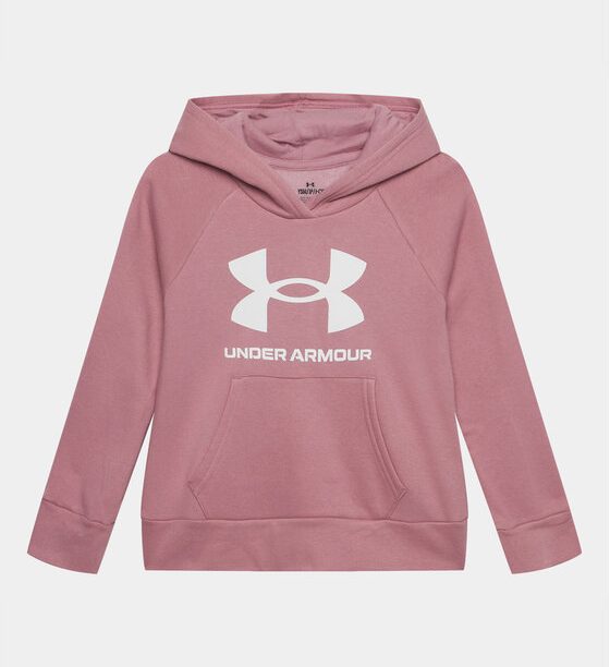 Under Armour Суитшърт Ua Rival Fleece Bl Hoodieâ 1379615 Розов Loose Fit за Момичета цена