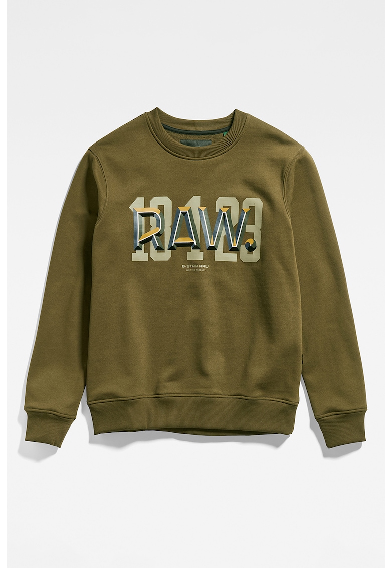 Суитшърт с лого и овално деколте G-Star RAW