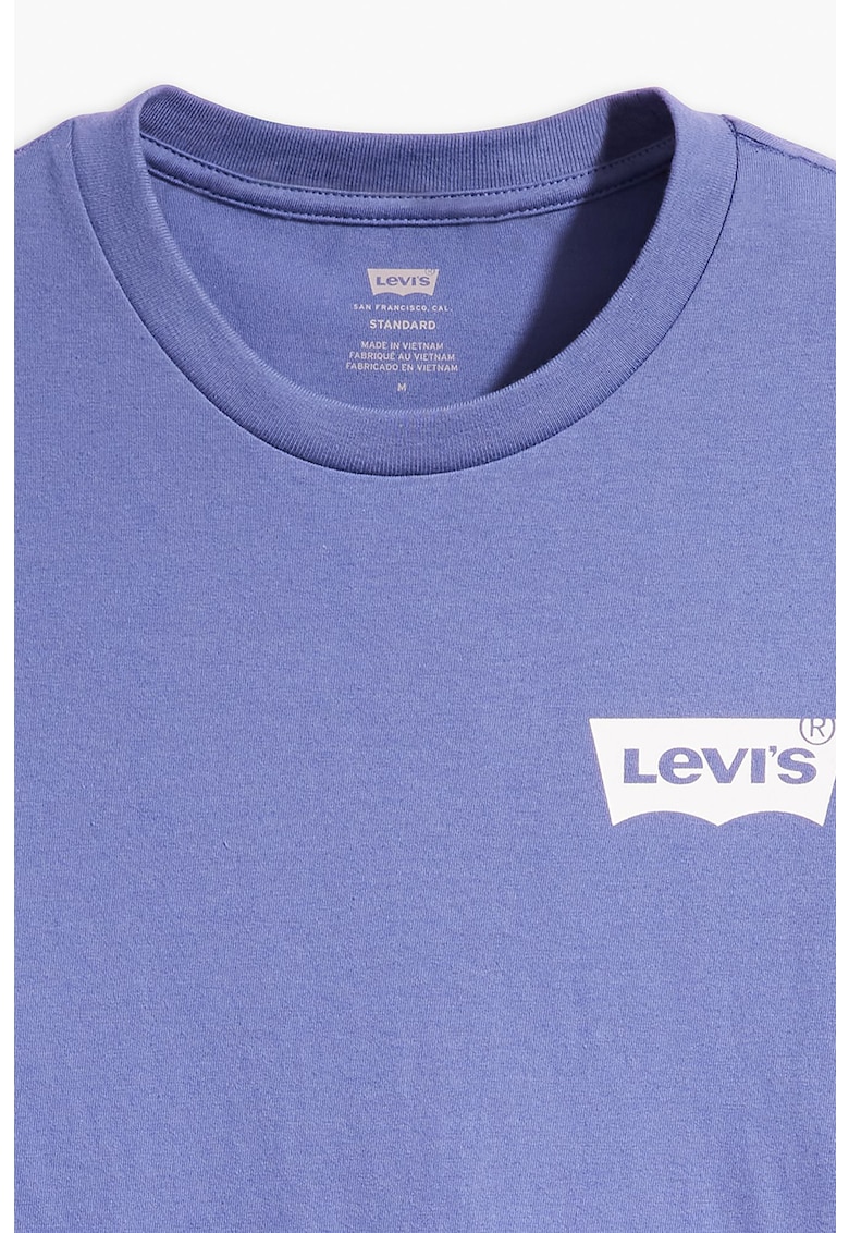 Тениска с овално деколте и лого Levis