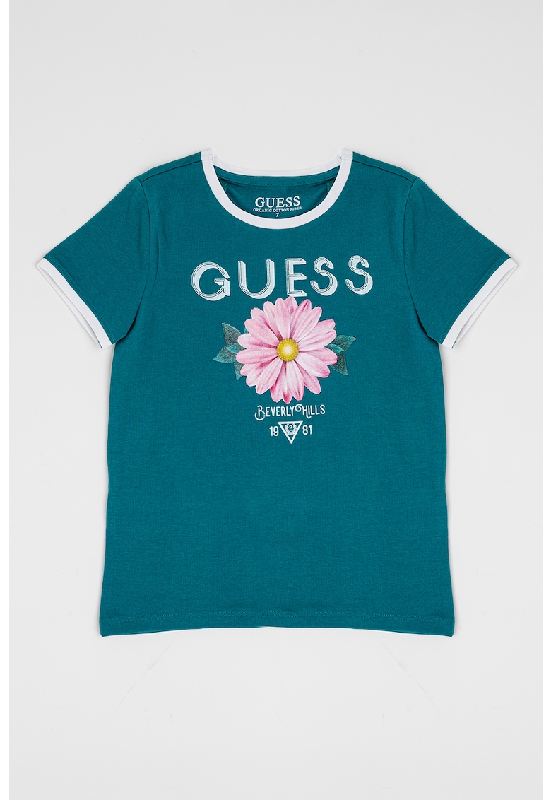 Тениска с памук с щампа GUESS JEANS