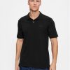 Gap Тениска с яка и копчета 586306-03 Черен Regular Fit за Мъже цена