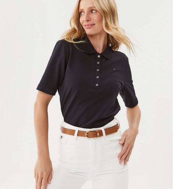 Тениска с яка и копчета Tommy Hilfiger за Жени цена