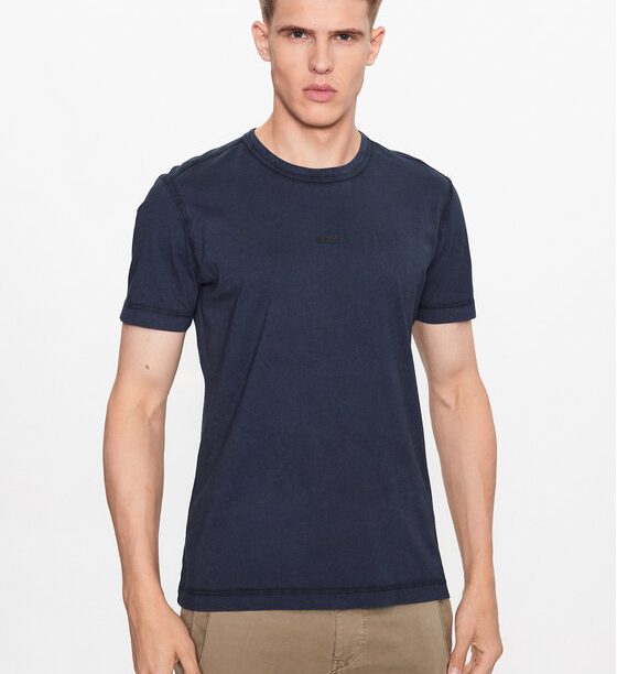 Boss Тишърт Tokks 50502173 Тъмносин Regular Fit цвят на ниска цена