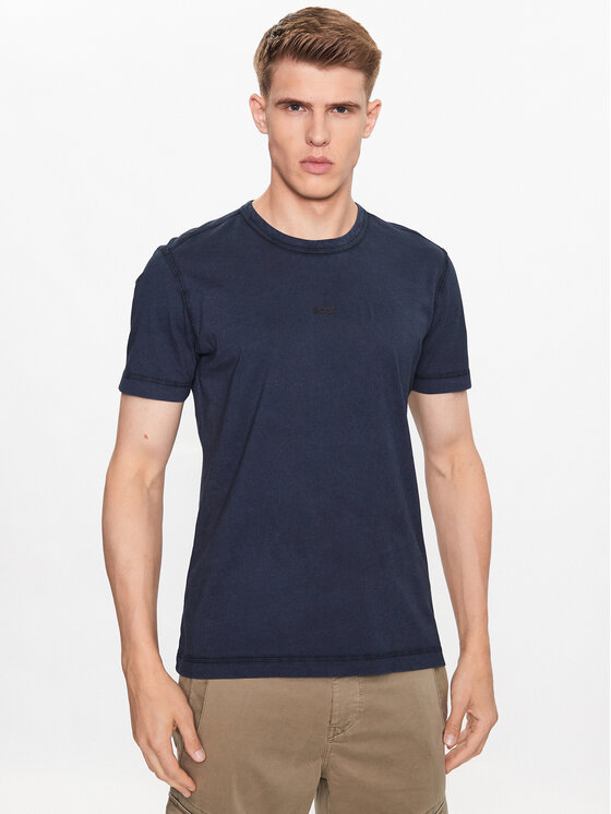 Boss Тишърт Tokks 50502173 Тъмносин Regular Fit цвят на ниска цена