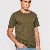 Levi's® Тишърт Original Housemark 56605-0021 Зелен Standard Fit цвят на ниска цена