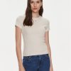 Tommy Jeans Тишърт Essential DW0DW17383 Бежов Slim Fit за Жени цена