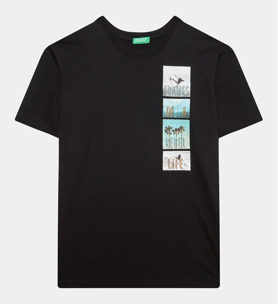 United Colors Of Benetton Тишърт 3096C10BL Черен Regular Fit за Момчета цена
