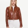 MICHAEL Michael Kors Яке от имитация на кожа Astor MS320B7DTW Кафяв Cropped Fit за Жени цена