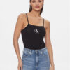 Calvin Klein Jeans Боди Monologo J20J223421 Черен Slim Fit за Жени цена