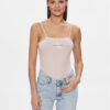 Calvin Klein Jeans Боди Monologo J20J223421 Розов Slim Fit за Жени цена