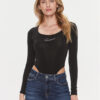 Guess Боди Allycia V4RP05 KC2V0 Черен Slim Fit за Жени цена