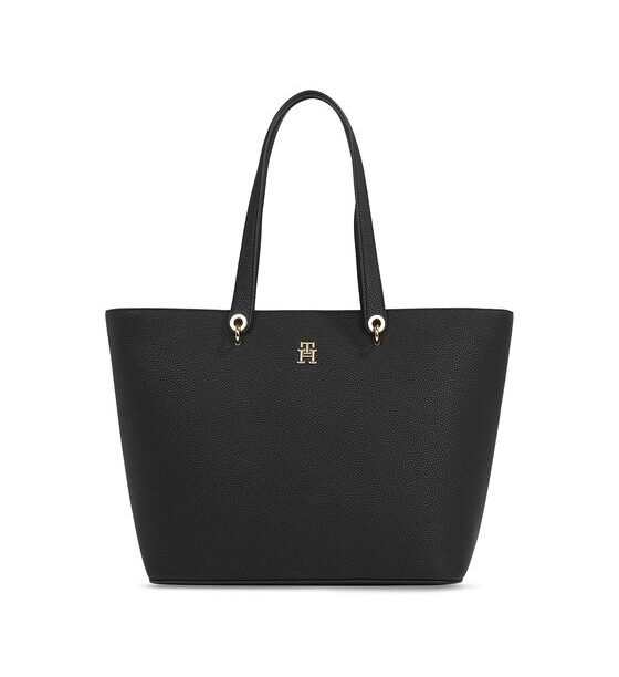 Tommy Hilfiger Дамска чанта Th Emblem Tote AW0AW15178 Черен за Жени цена