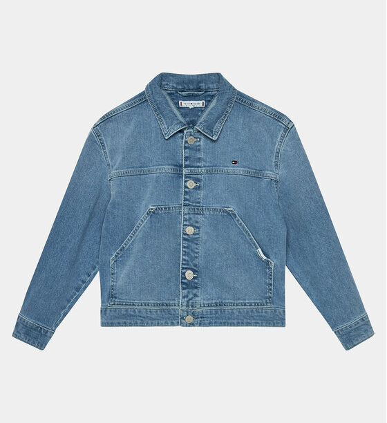 Tommy Hilfiger Дънково яке Denim Trucker Jacket KG0KG07798 Син Slim Fit за Момичета цена