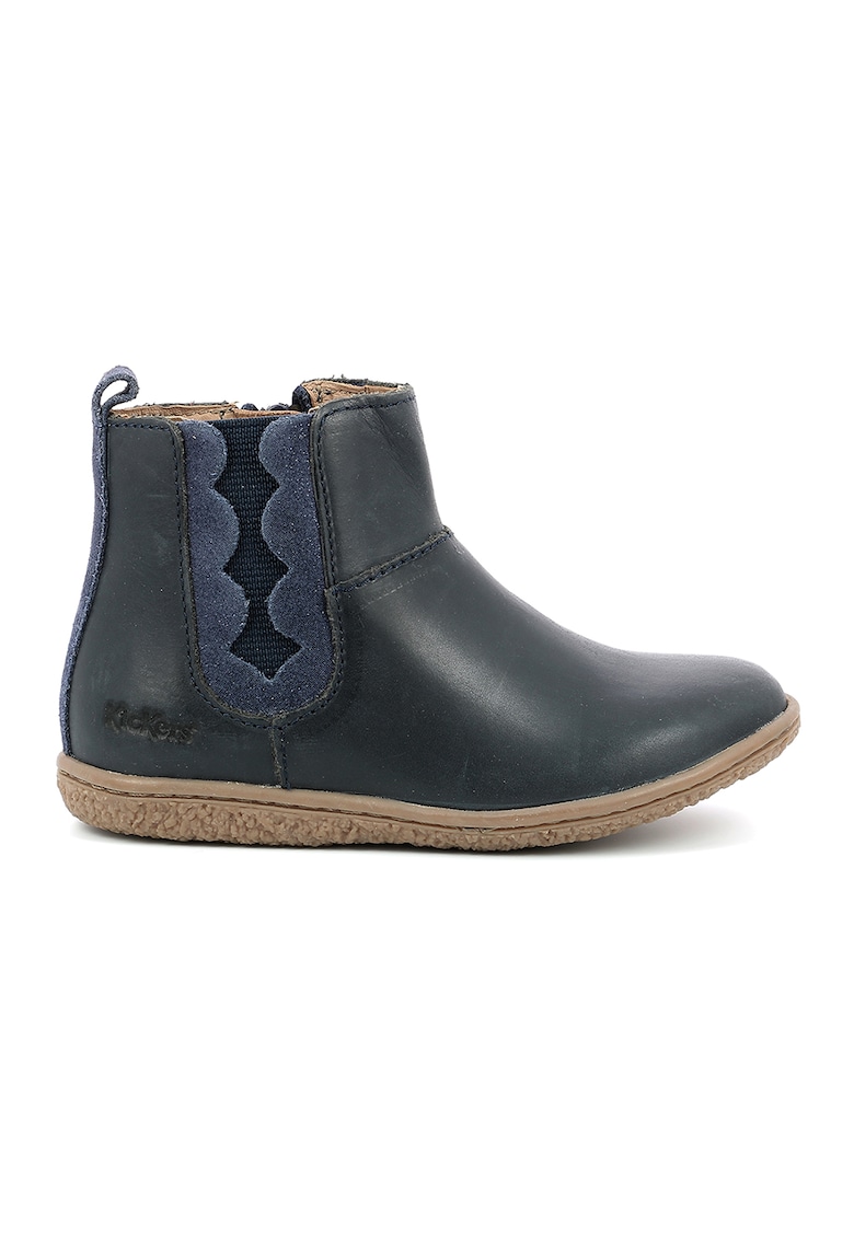 Кожени боти Chelsea с цип Kickers kids