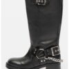 Кожени ботуши с верижка Steve Madden