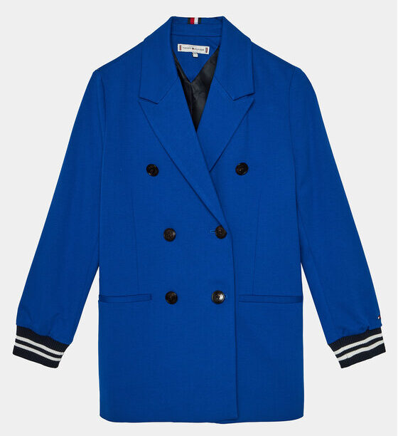 Tommy Hilfiger Преходно палто Knitted Blazer KG0KG07796 Син Regular Fit за Момичета цена