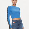 Tommy Jeans Пуловер DW0DW17247 Син Slim Fit за Жени цена