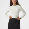 Vero Moda Пуловер Flouncy 10299604 Екрю Slim Fit за Жени цена