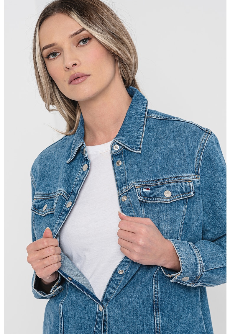 Разкроена рокля тип риза Aline Tommy Jeans