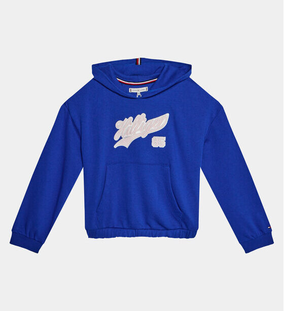 Tommy Hilfiger Суитшърт Hilfiger Script Hoodie KG0KG07721 Син Regular Fit за Момичета цена