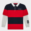 Tommy Hilfiger Суитшърт Rugby Stripe Polo L/S KB0KB08736 Червен Regular Fit цвят на ниска цена