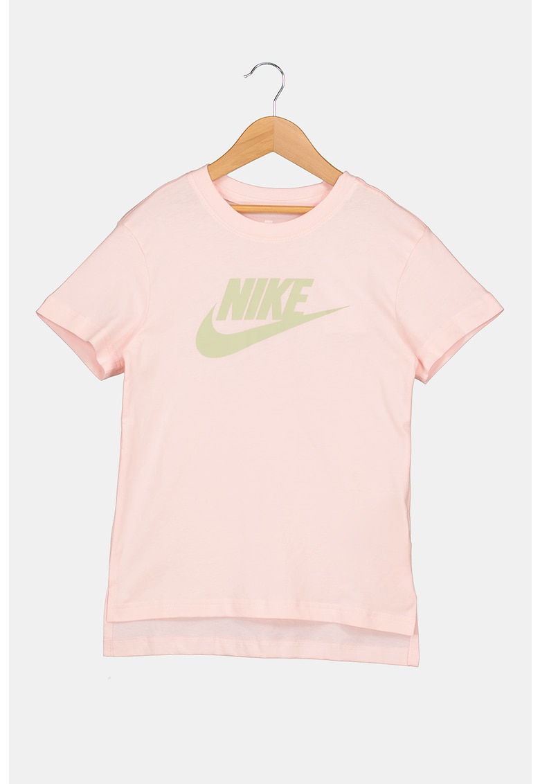 Тениска Sportswear Futura с асиметричен подгъв и лого Nike