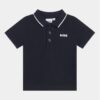 Boss Тениска с яка и копчета J05P13 M Тъмносин Regular Fit за Момчета цена