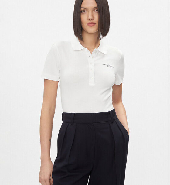 Тениска с яка и копчета Tommy Hilfiger за Жени цена