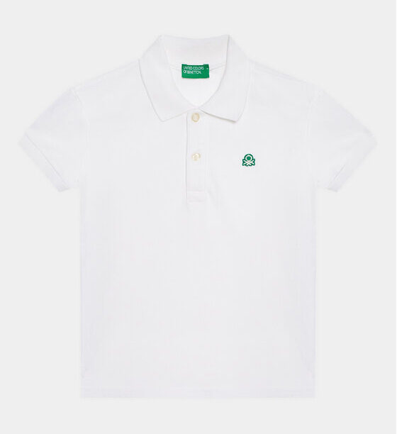 United Colors Of Benetton Тениска с яка и копчета 3089G3008 Бял Regular Fit за Момчета цена