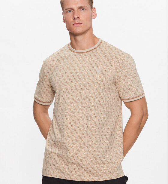 Guess Тишърт Marshall Z2YI05 J1314 Бежов Regular Fit за Мъже цена