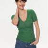Lee Тишърт Henley 112350211 Зелен Slim Fit за Жени цена
