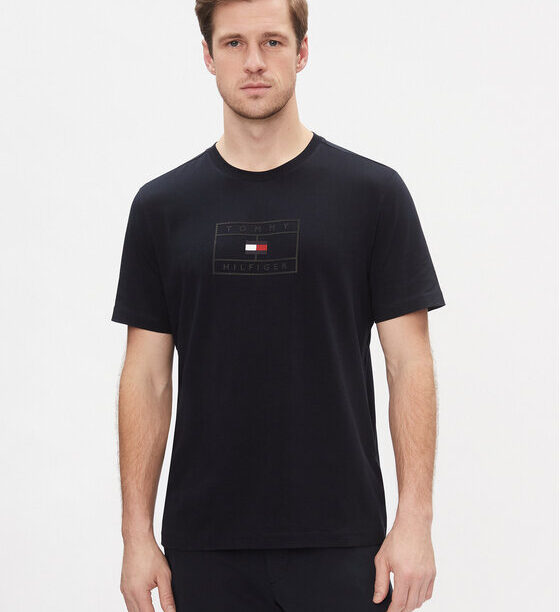 Tommy Hilfiger Тишърт Big Graphic S/S Tee MW0MW34204 Тъмносин Regular Fit за Мъже цена