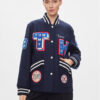 Tommy Hilfiger Яке бомбър Collegiate Wool Blend Varsity WW0WW40479 Тъмносин Regular Fit за Жени цена