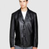 Sisley Яке от имитация на кожа 2NHCSW01D Черен Regular Fit за Мъже цена
