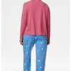 Дълга памучна пижама с принт Marks Spencer