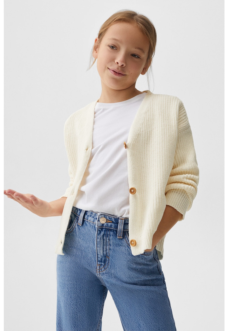 Дънки стил Mom-Fit с висока талия Mango