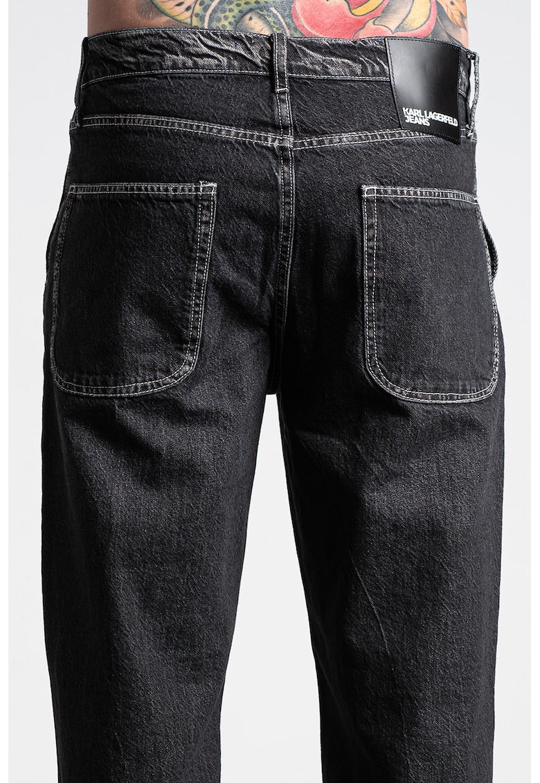 Дънки със свободна кройка и средновисока талия KARL LAGERFELD JEANS