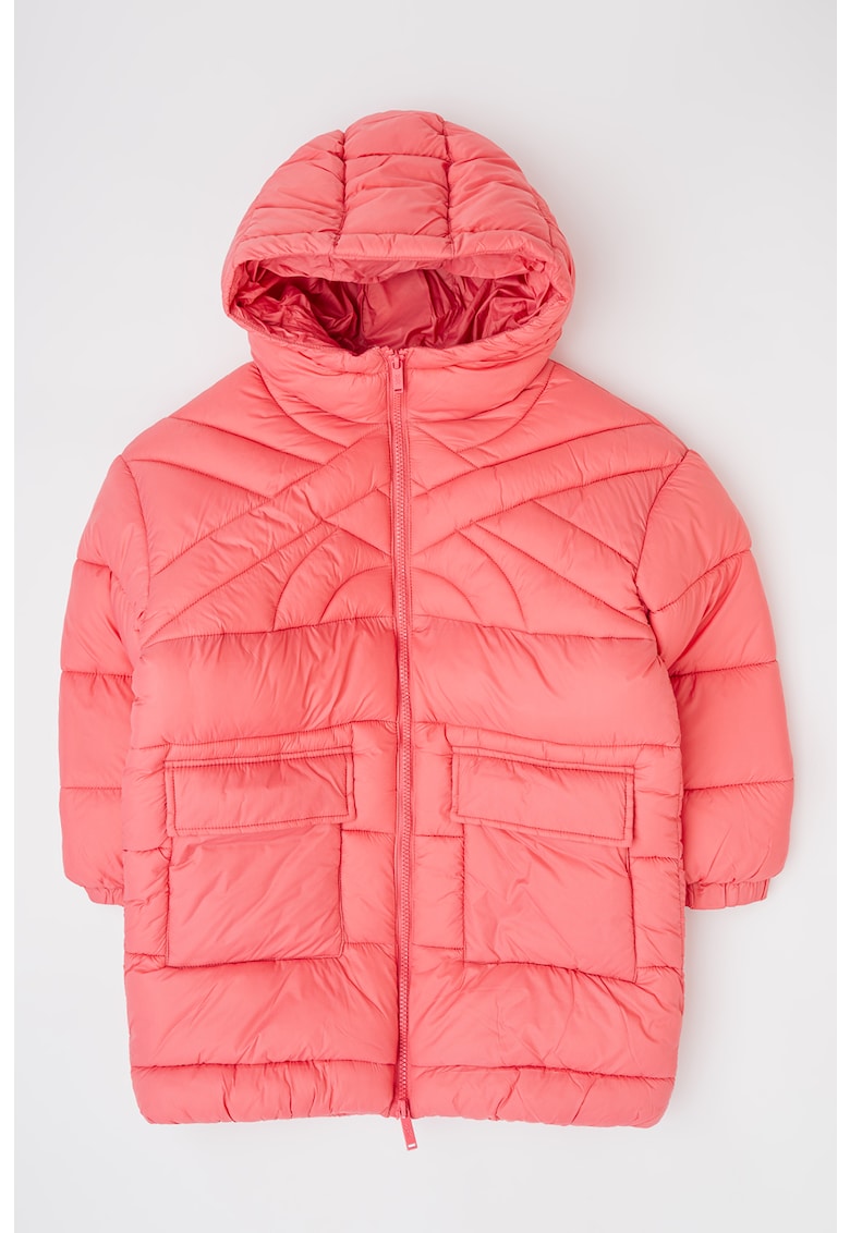 Зимно яке с ксчулка и джобове с капаче United Colors of Benetton